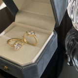 Valentines Day New Design Zircon Heart Earrings