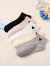 Cute Heart Cotton Ankle Socks Women Casual_Cwshb00069