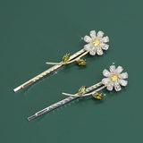 STYLISH ZIRCON SUNFLOWER HAIR PIN FOR GIRLS_CWAHA1209