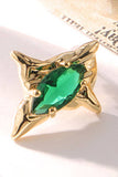 Women Retro Irregular Emerald Earrings