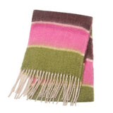 CHUNKY FRINGE STRIPE SCARF WINTER YARN WRAP_CWASC0877