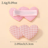CUTE HEART HAIR CLIP SET FOR GIRLS WARM COLORS_CWAHA6726
