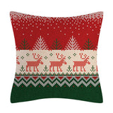 CHRISTMAS WOOL KNITTED STYLE RED PILLOWCASE_CWMM1402