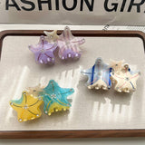 3D STARFISH ACETATE HAIR CLAW THICK HAIR BUN CLIP_CWAHA5970