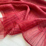 PLAID SHINE SILK SCARF LONG BLEND SPRING WRAP_CWASC0616