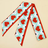 SKINNY FLORAL LETTER SCARF FOR HAIR OR GIFT WRAP_CWASC0083