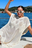 Cwtbls1694_Hollow Knit Loose Tassel Seaside Holiday Dress