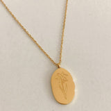 NEW STAINLESS STEEL DECEMBER FLOWER NECKLACE_CWMM3770