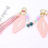 GEOMETRIC ACRYLIC LETTER BAG CHARM KEYCHAIN_CWMM7019