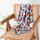 Retro Contrast Rose Print Square Scarf_Cwasc0938