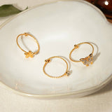 18K PALD GOLD STAINLESS STEEL RINGS SET WHOLESALE_CWAJE1231