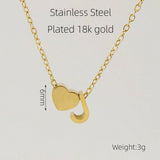 18K GOLD HEART LETTER PENDANT NECKLACE_CWAJE0692