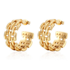 18K GOLD HUGGIE HOOP EARRINGS_CWAJE0552