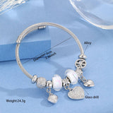 DURABLE STAINLESS STEEL ADJUSTABLE HEART BRACELET_CWMM8590