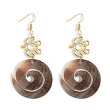 FASHIONABLE DESIGN NATURAL BLACK SHELL EARRINGS_CWMM4363