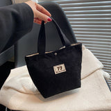 NEW CORDUROY PORTABLE LARGE CAPACITY COSMETIC BAG_CWAB4438