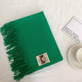 SOLID COLOR FAUX CASHMERE SCARF WINTER WRAP_CWASC2303