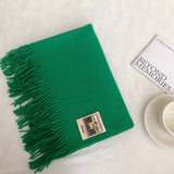 SOLID COLOR FAUX CASHMERE SCARF WINTER WRAP_CWASC2303