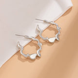 CREATIVE LAVA HEART SHAPED ASYMMETRICAL EARRINGS_CWAJE1822