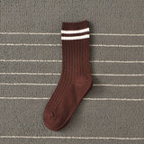 Wo-Striped Preppy Mid-Length Socks_Cwms0995