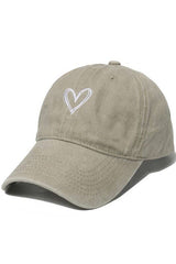SPRING SUMMER WASH HEART BASEBALL CAP SUN HAT CWAH0012