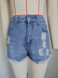 Washed Distressed Denim Shorts For Baddie Look