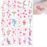 PEACH BLOSSOM TATTOOS SWEET COOL GIRL STYLE_CWMM8236