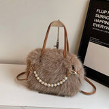 Winter Fashion Pearl Small Square Bag Plush Bag_Cwab3964
