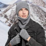 Winter Warm Wool Hat Scarf Gloves Three-Piece Set_Cwmm2774