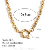 BASIC LOOSE CHAIN HEART ROUND NECKLACE_CWMM5711