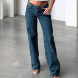 Stylish Retro Straight-Leg Baggy Denim Pants
