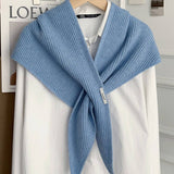Solid Cross Triangle Shawl Casual Wrap_Cwov00265