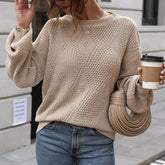 Twisted Long Sleeve Pullover Sweater