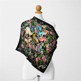 ELEGANT FLORAL TWILL SATIN SCARF FOR SHAWL WRAP_CWASC0660
