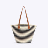 CASUAL SIMPLE LARGE CAPACITY SHOULDER STRAW BAG_CWAB4705