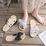 BOW DECORATED NON SLIP SLIPPERS FOR WOMENS_CWSHS0675