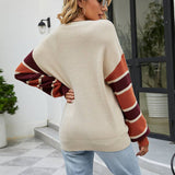 Striped Cardigan Button Knit