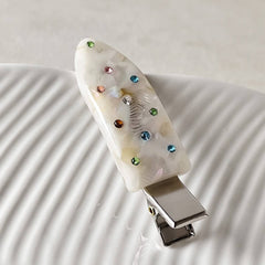 Elegant Acetate Duckbill Clip?Crystal Barrette_Cwaha07202