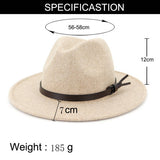 AUTUMN AND WINTER CLASSIC FLAT BRIM JAZZ HAT_CWAH1777