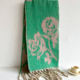 ROSE TASSEL SCARF COLORBLOCK LONG WINTER WRAP_CWASC0986