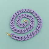 LARGE RESIN ACRYLIC BAG CHAIN WIDE STRAP_CWMM5065