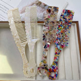 RETRO TORTOISESHELL COLOR HANDLE WAVY COMB_CWMM1082