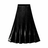 PLEATED HIGH WAIST MIDI SKIRT WITH FISHTAIL DESIGN_CWBMS0342