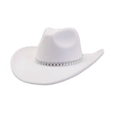 Western Ethnic Felt Cowboy Fedora Hat_Cwah04371