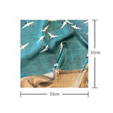 CRANE PRINT 100 SILK SQUARE SCARF 53CM FOR WOMEN_CWASC0600