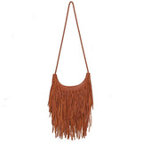 Cwab4542_Soft Leather Tassel Shoulder Bag
