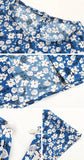 Split-Split Floral Blue Dress