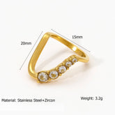 GEOMETRIC CZ STEEL RING WITH LUXE GLOSS FINISH_CWMM8931