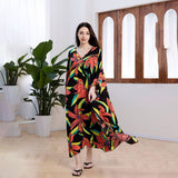 PLUS SIZE COTTON WOVEN BEACH COVER UP RESORT DRESS_CWMM6141