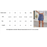 Washed Denim Mini Skirt Button Front Cargo Style_Cwjsk0217